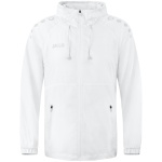 JAKO Lightweight Flow Functional Jacket with Hood (wind and water-resistant) white men's